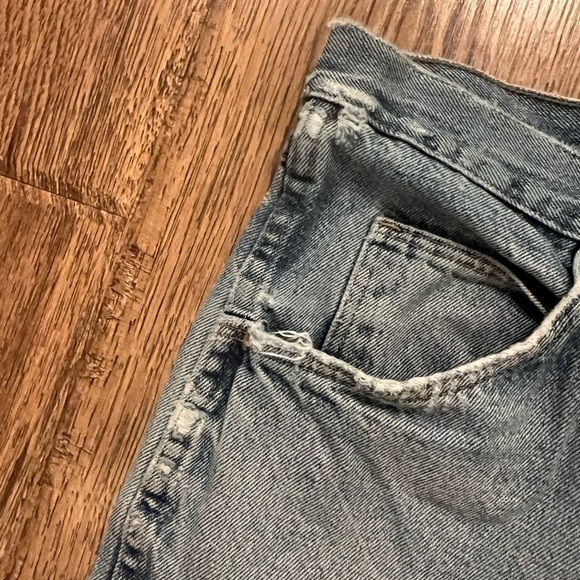 Men’s distressed wrangler denim short 90s 36 - Picture 5 of 9